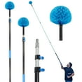 thumbnail image 1 of 7-19 ft Twist-On Cobweb Duster with Extension Pole, 20 Foot High Reach Spider Web Brush for Indoor & Outdoor Cleaning, 3-Stage Aluminum Pole Dusting Kit, 1 of 9