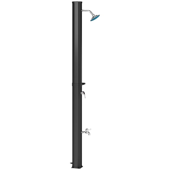7.1FT Solar Heated Outdoor Shower 9.2 Gal for Backyard Poolside Beach Spa