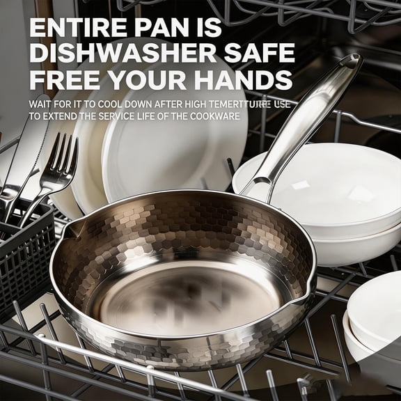 7.1in Titanium Saucepan with Lid, Non Stick No Coating Pure Titanium Cooking Pot, Durable Titanium Pro Cookware Compatible with Induction Gas Stove All Cooktops for Home Kitchen Cooking Use