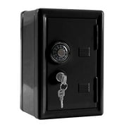 7.1x4.7x3.9in Metal Money Safe - Dual Lock Savings Box with Key & Password (Birthday/Christmas Gift)