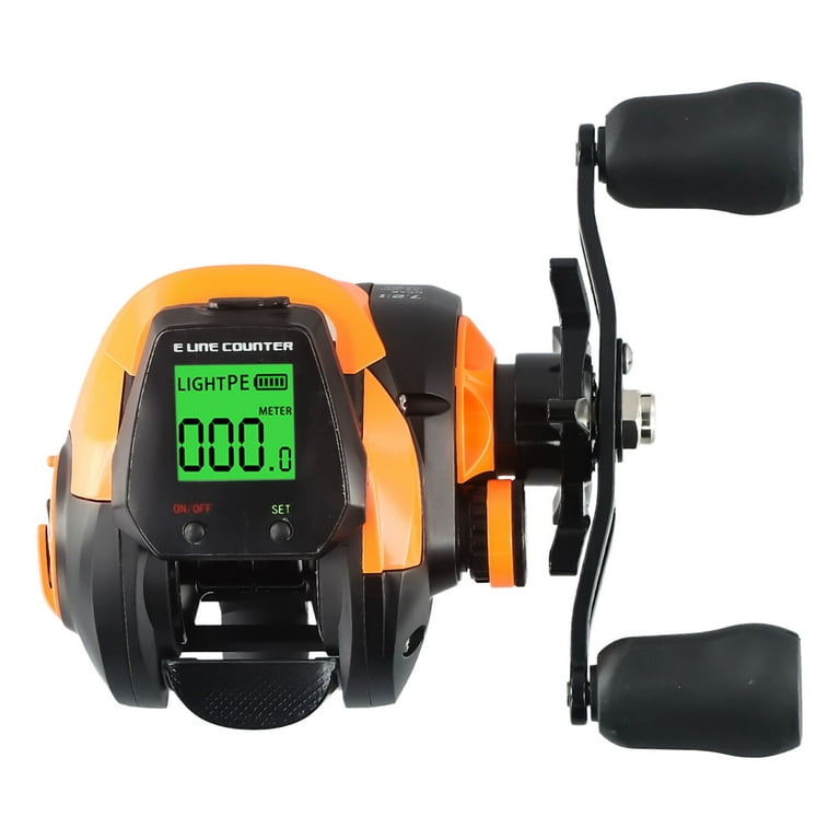 7.2:1 Bite Alarm Digital Fishing Baitcasting Reel Line Counter Depth  Position Right hand 