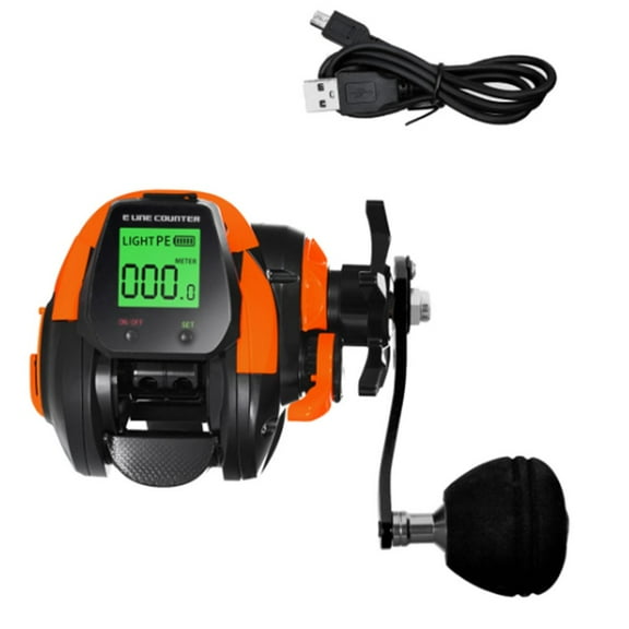7.2:1 Fish Bite Alarm Digital Fishing Baitcasting Reel Counting Depth Position