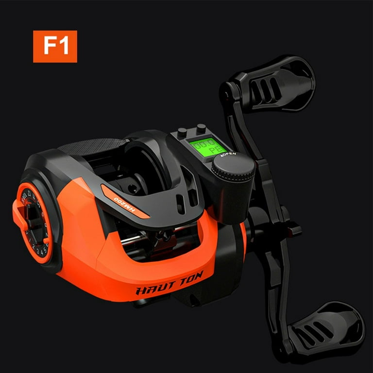 7.2:1 Rechargeable Digital Fishing Baitcasting Reel Line Counter Large  Display 