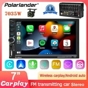 7" 2 Din Car Radio + Camera Bluetooth Carplay Android Auto Stereo Touch Screen Mirror Car Stereo with Type-C FM