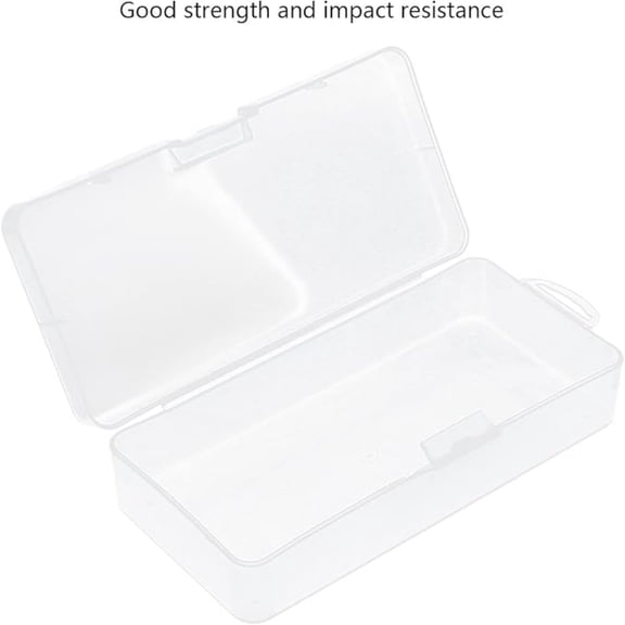 7.2 x 3.5 x 1.8in Rectangular Empty Mini Clear Plastic Organizer Storage Box White Lid with Clear Base for Small Items Other Craft Projects