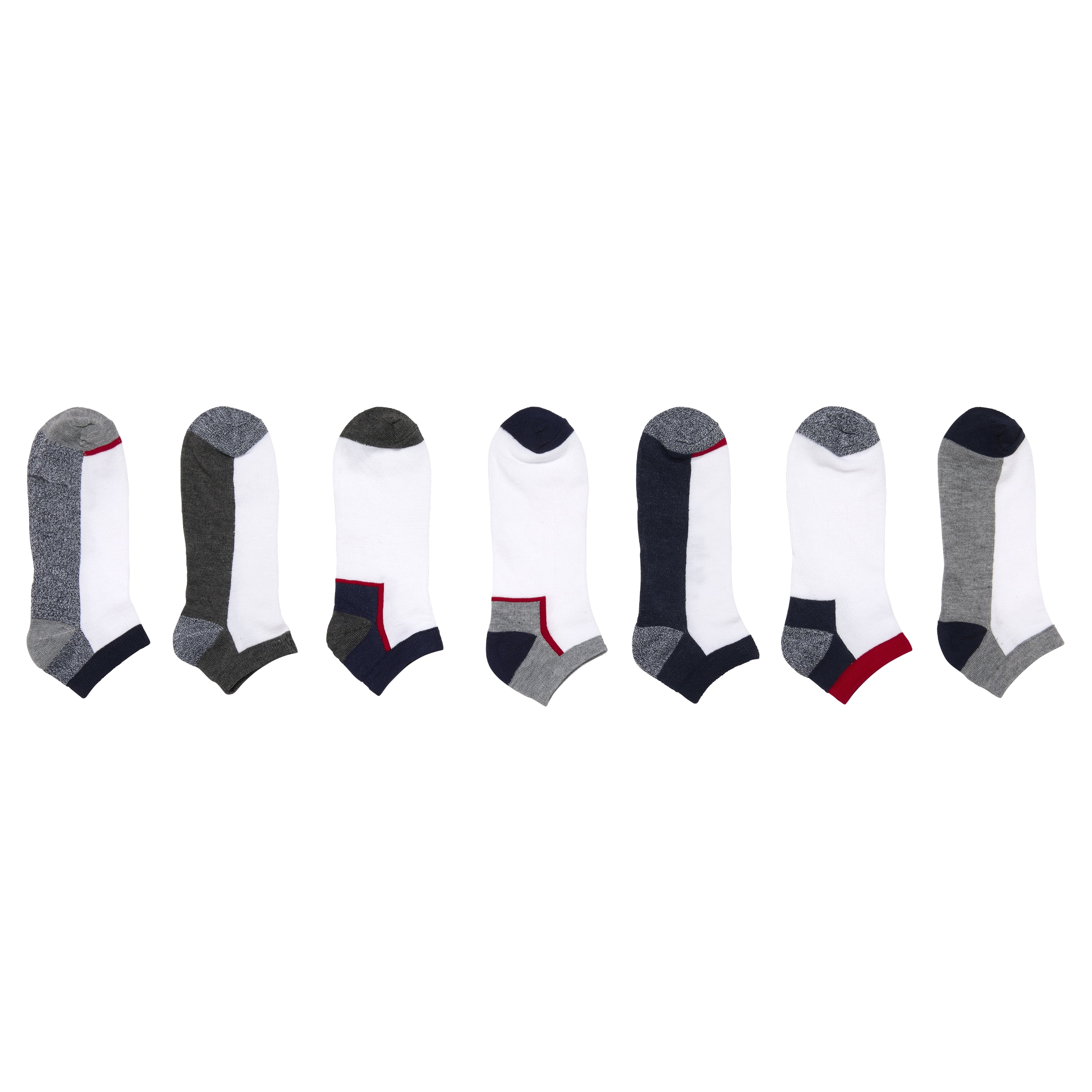 7-21 Pairs of Everlast Men's Assorted Fashioned Low Cut Ankle No show Socks 10-13 (21 Pack, Dark)