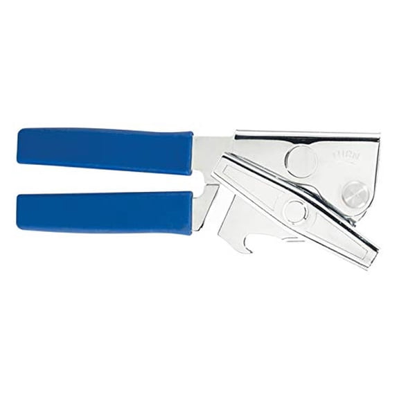 Winco CO-901, 7"L Twist & Out Chrome Plated Portable Can Opener with Easy-Turn Handle, Manual Chrome Plated Opener with Soft Grip Handle