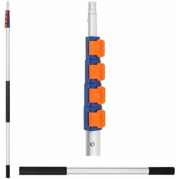 7-24FT Telescoping Extension Pole, Aluminum Durable Telescoping Pole with Twist-on Metal Tip for Painting, Dusting, Window Cleaning, Tree Sawing$$Tools & Hardware Other