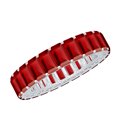 thumbnail image 1 of Rosec Jewels Lab Grown Ruby Eternity Band - AAAA Quality Certified - Emerald Cut Ruby Anniversary Band - Ready to Gift, 18K White Gold, US 3.00, 1 of 8