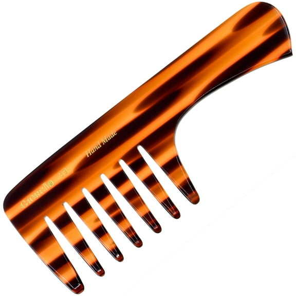 7.25" Handmade Wide Tooth Detangling Comb with Handle