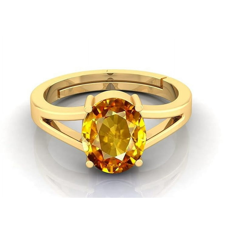 Original pukhraj stone ring discount
