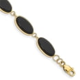 thumbnail image 1 of 7.25 in. 14K Yellow Gold Onyx Bracelet, 1 of 1