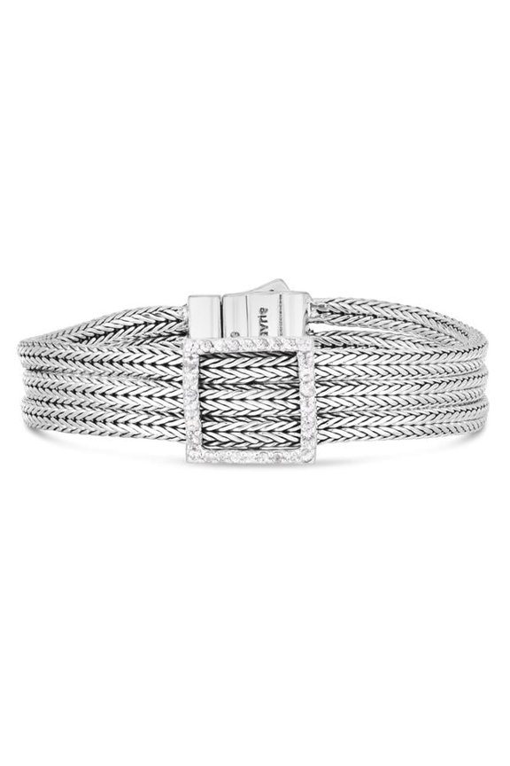 7.25 in. Sterling Silver Polished Bracelet with Box & Both Side Push Clasp
