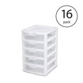 7.25 in. x 11 in. Clearview Small 5Drawer Desktop Storage Unit, White