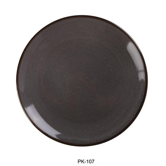 7.25 x 0.75 in. Peacock Coupe Plate, Gray - Pack of 36