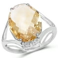 thumbnail image 1 of 7.27 ct. Genuine Citrine and White Topaz Sterling Silver Ring, 1 of 3