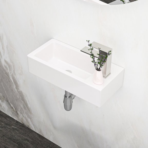 7.28 Inch Wide Ceramic - Stain Resistant Surface - Bathroom Wall Install - Modern Bathroom Decor