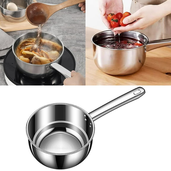 7.28Inch Stainless Steel Water Ladle Long Handle Soup Scoop, Thicken Kitchen Cooking Spoon for Household Use, Bath Rinse Cup for Shower Dipper, Gardening Water Scoop Bailer Hair Washing Accessories