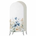 7.2FT Arch Backdrop Covers, Blue Spring Floral Wedding Arch Cover ...