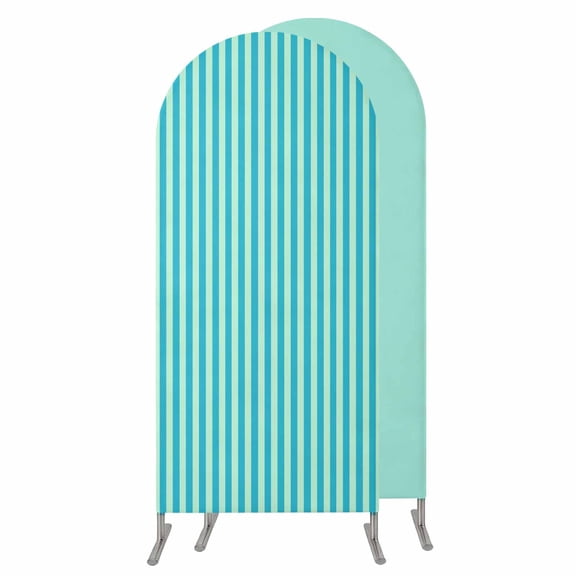 7.2FT Arch Backdrop Covers, Modern Striped Wedding Arch Cover Stretchy, Geometric Abstract Minimalist Chiara Arches Backdrop Stand Covers for Birthday Baby Shower Party Banquet Decor