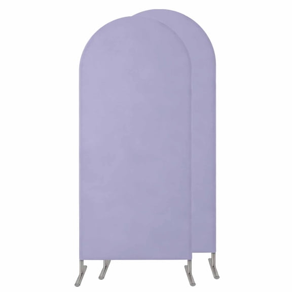 7.2FT Arch Backdrop Covers, Pure Lavender Wedding Arch Cover Stretchy, Simple Solid Color Chiara Arches Backdrop Stand Covers for Birthday Baby Shower Party Banquet Decor