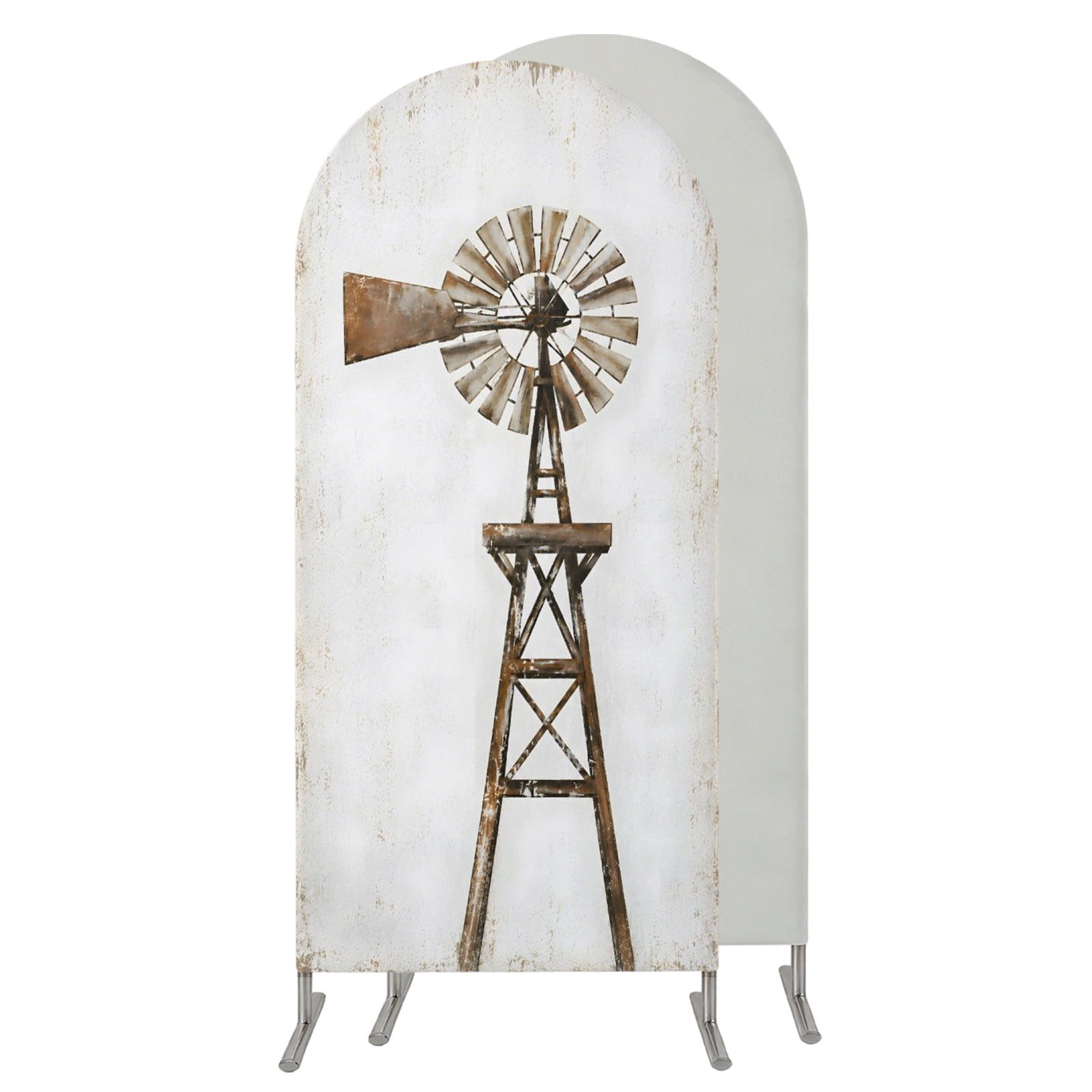 Simple Rustic Arch 7.2FT Arch Backdrop Covers, Windmill Wedding Arch Cover Stretchy ...