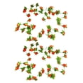 thumbnail image 1 of 7.2FT Flower Garland Fake Rose Vine Artificial Hanging Rose Ivy Hanging Floral Garlands Wedding Arch Garden Background Decor Fake Flower Garland Artificial Rose Blossom Vine, 2Pcs(Orange,86.6x2"), 1 of 9