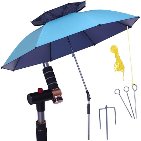7.2ft Windproof Beach Umbrella,UV Protection Portable Umbrella with Sand Anchor,Tilt Aluminum Pole, Carry Bag for Beach Patio Garden Outdoor Fishing