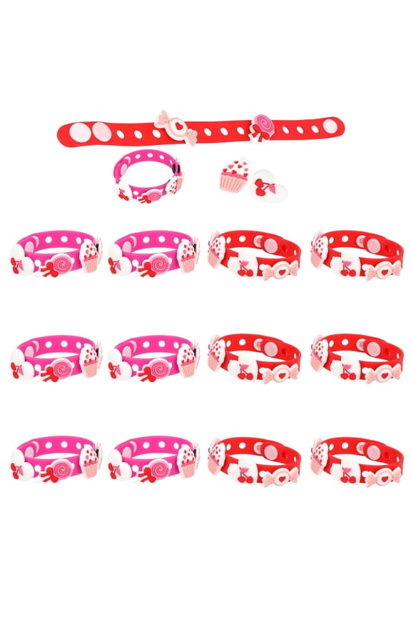 7 3/4" x 1" Sweet Soire Sweets Rubber Bracelets - 12 Pc.
