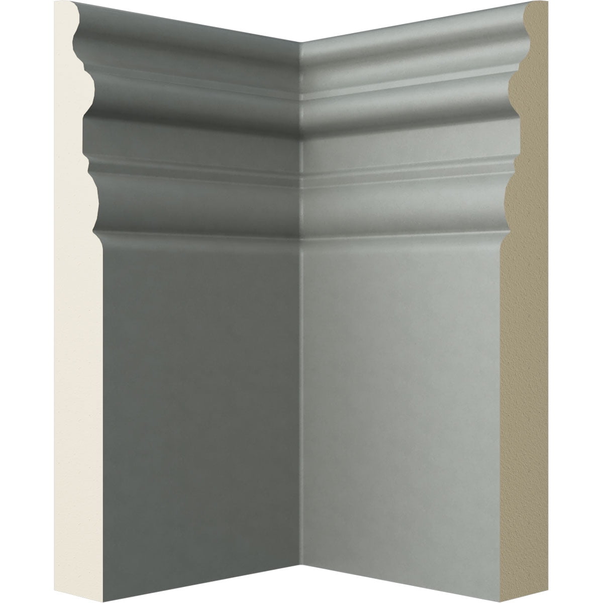 7 3/8"H x 4 3/8"P Polyurethane Baseboard Moulding Inside Corner