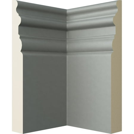 7 3/8"H x 4 3/8"P Hillsborough Baseboard Moulding Inside Corner