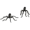 thumbnail image 1 of 7", 3"H Black Aluminum Metal Octopus Sculpture with Textured Tentacles, by DecMode (2 Count), 1 of 9
