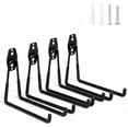 thumbnail image 1 of 7.3'' Heavy Duty Garage Hooks, 4 Pack Wall Mount Garage Storage Hooks for Hanging Bike, Ladder, Tools - 100LB Load Capacity, Triple-Welded, PVC Coated (Black), 1 of 7