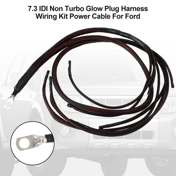 7.3 IDI Non Turbo Glow Plug Harness Wiring Kit Power Cable For Ford