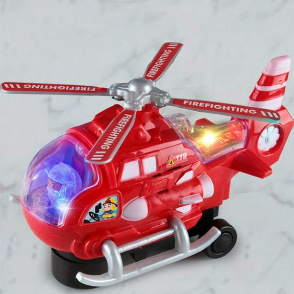 7.3 Inch Helicopter Toy with Rotating Blades and Lights Automatic Steering Feature STEM Learning Gift for Kids Ages 3