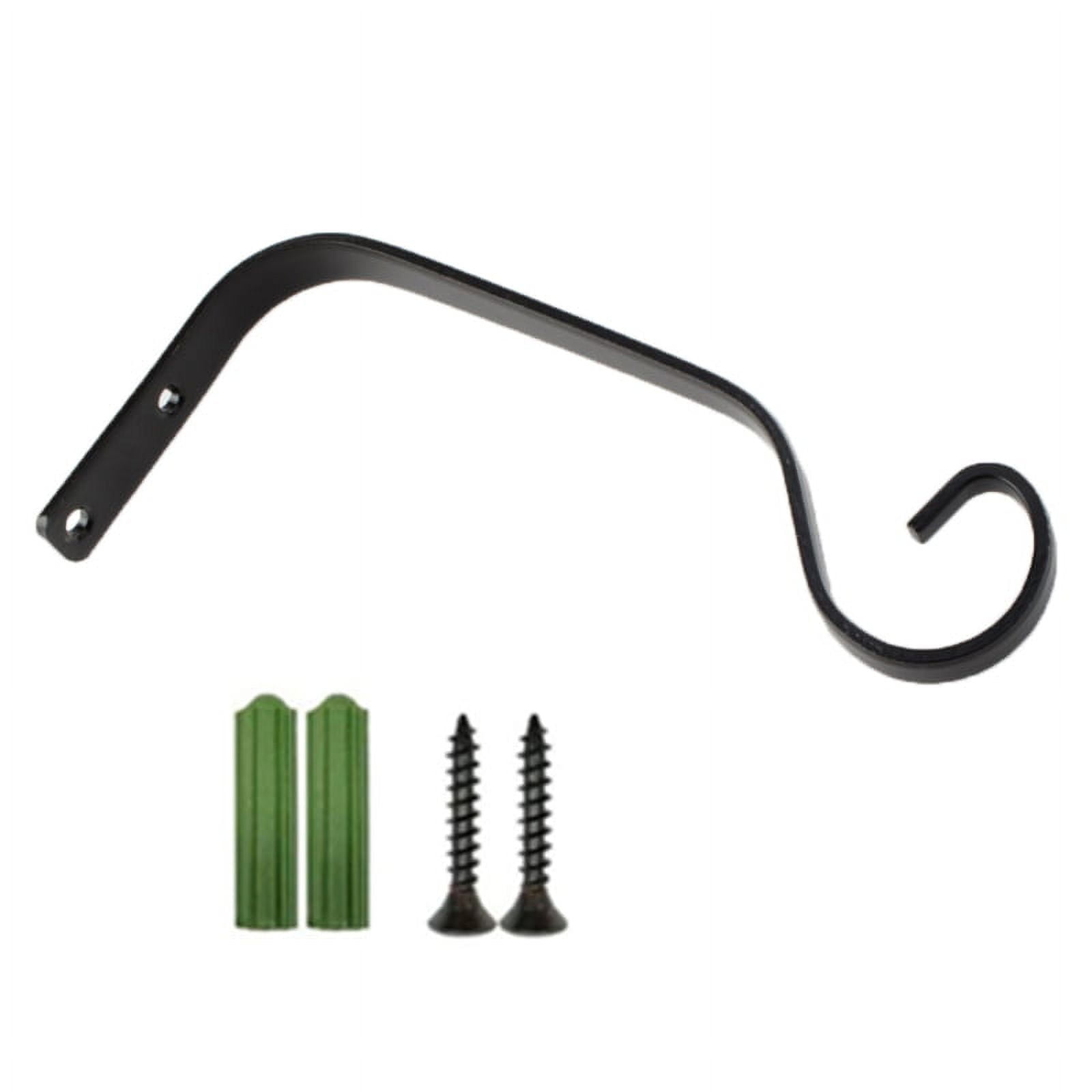 7.3 Outdoor Decorative Hooks Iron Small Plant Lantern Hooks for Wall Hanging Solar Lights Rust Resistant Heavy Duty Black