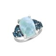 thumbnail image 1 of 7.30 Cts. Larimar London Blue Topaz Solid 925 Sterling Silver Ring, 1 of 5