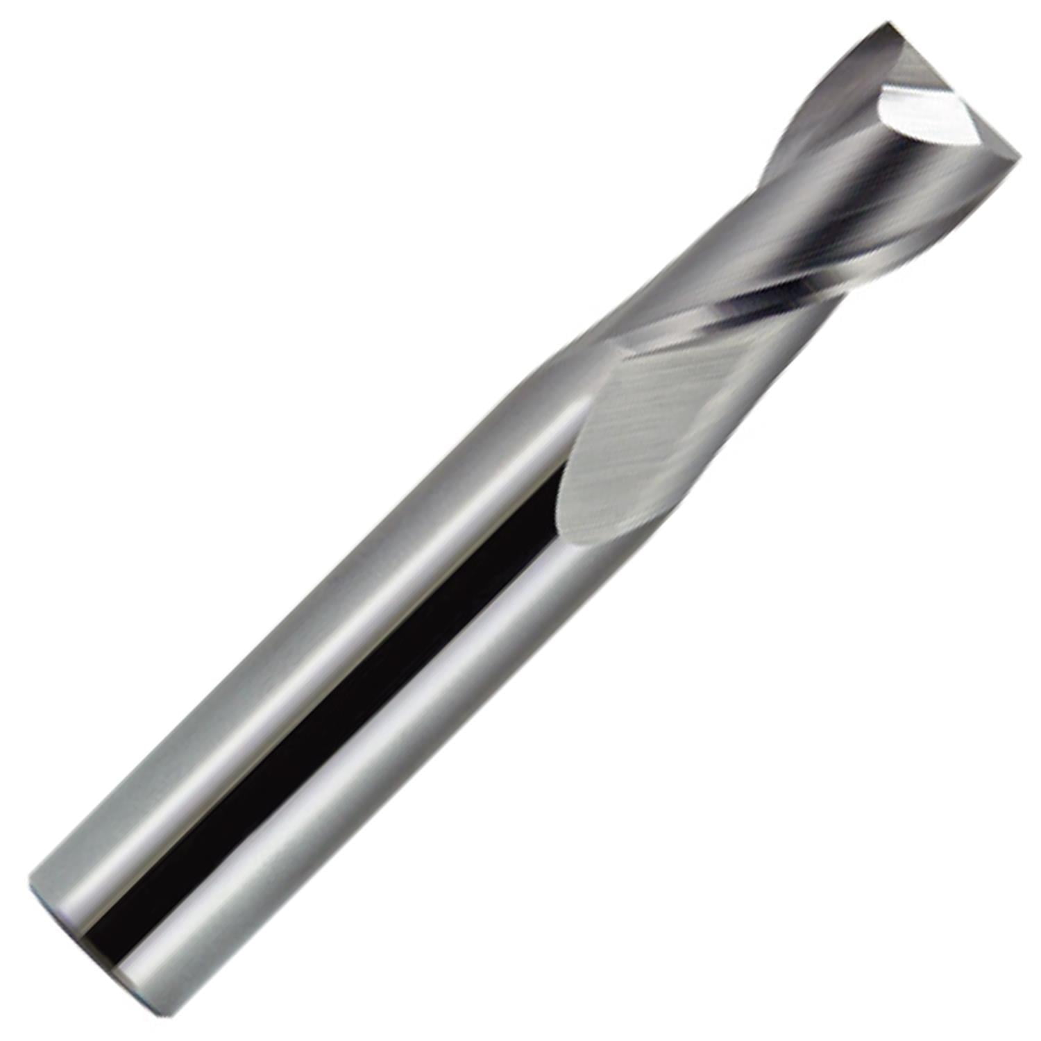 7/32" Diameter 2 Flute Single End Stub 30° Carbide End Mill , 1/4"Length of Cut, 1/4" Shank, 2" OAL