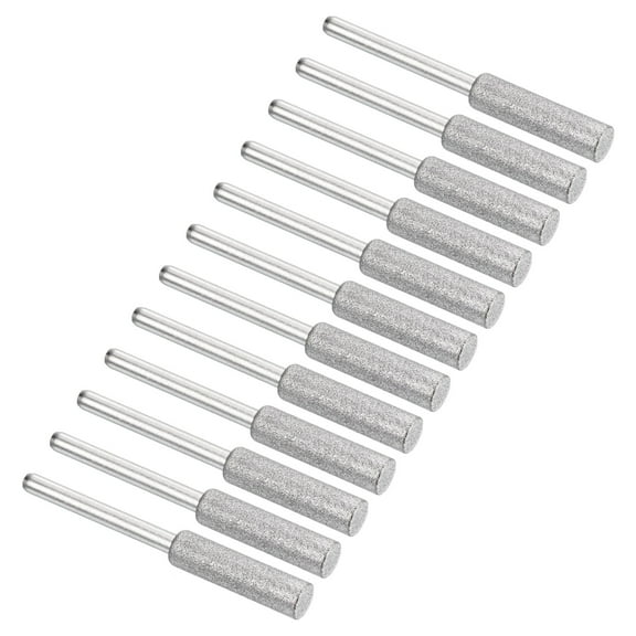 7/32 Inch Diamond Chainsaw Sharpener, 12 Pack Sharpening Stone Polishing Grinding File Tool, Silver
