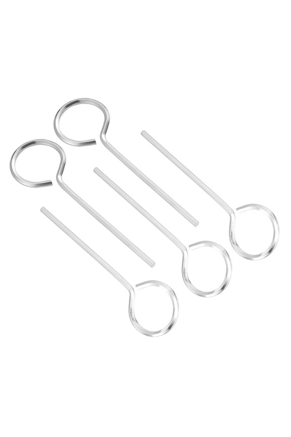 7/32 Inch Hex Key, 5 Pcs Hex Dogging Key Round Standard Hexagon Wrench Door Keychain for Push Bar Exit Device, Silver