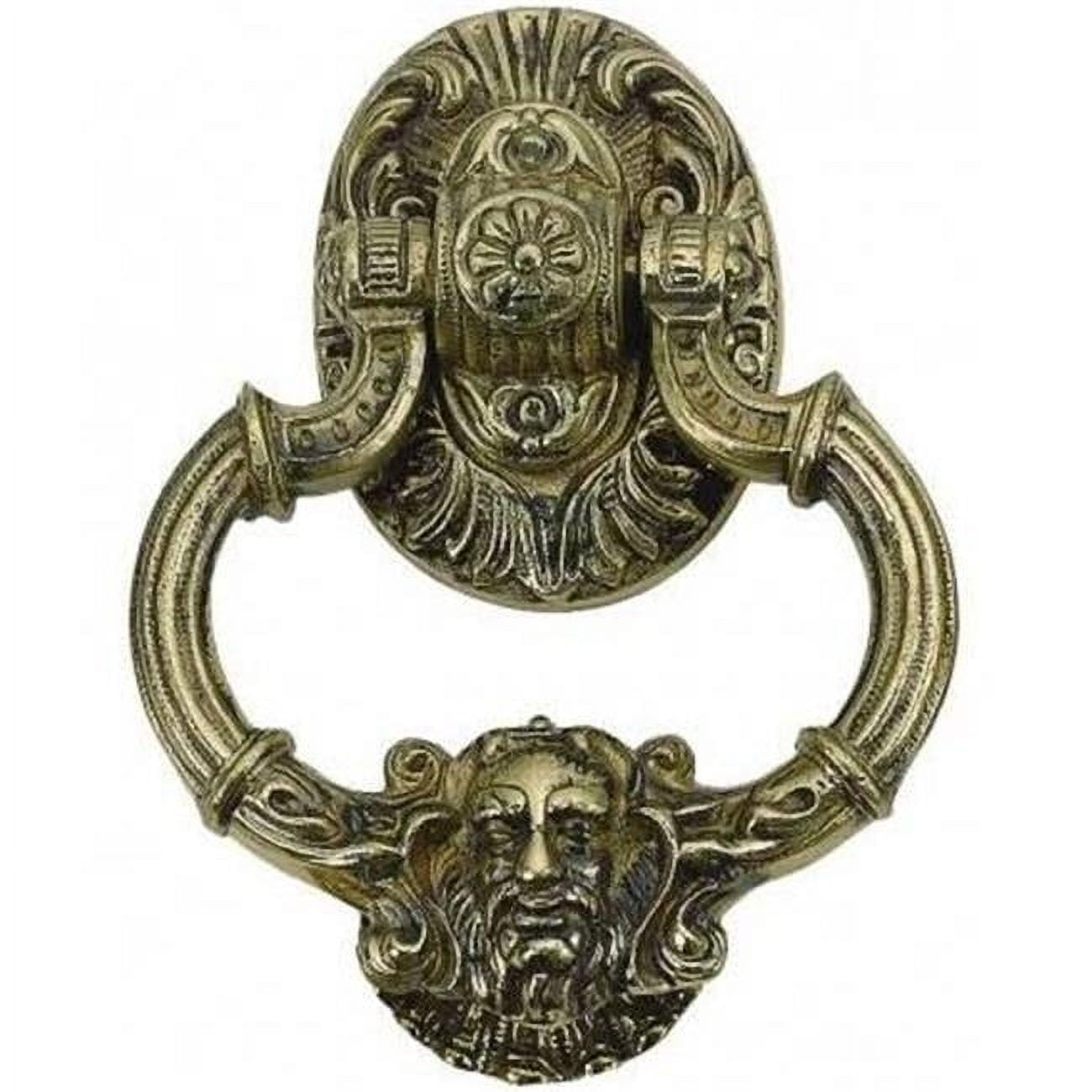 Antique Brass Victorian Gothic Lion Door Knocker