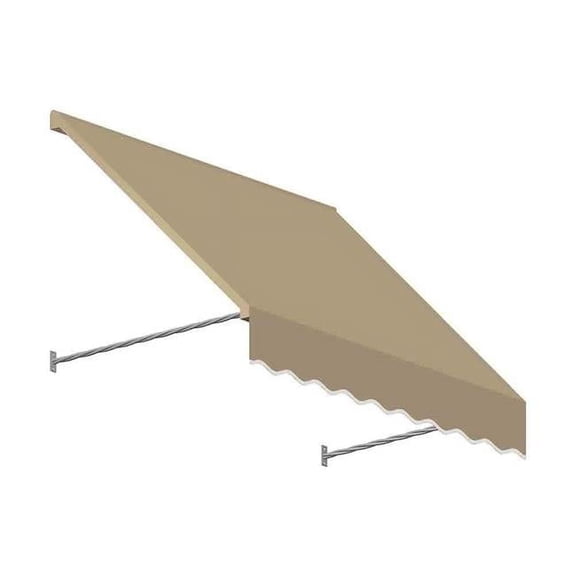 7.38 ft. Santa Fe Twisted Rope Arm Window & Entry Awning, Tan - 31 x 24 in.