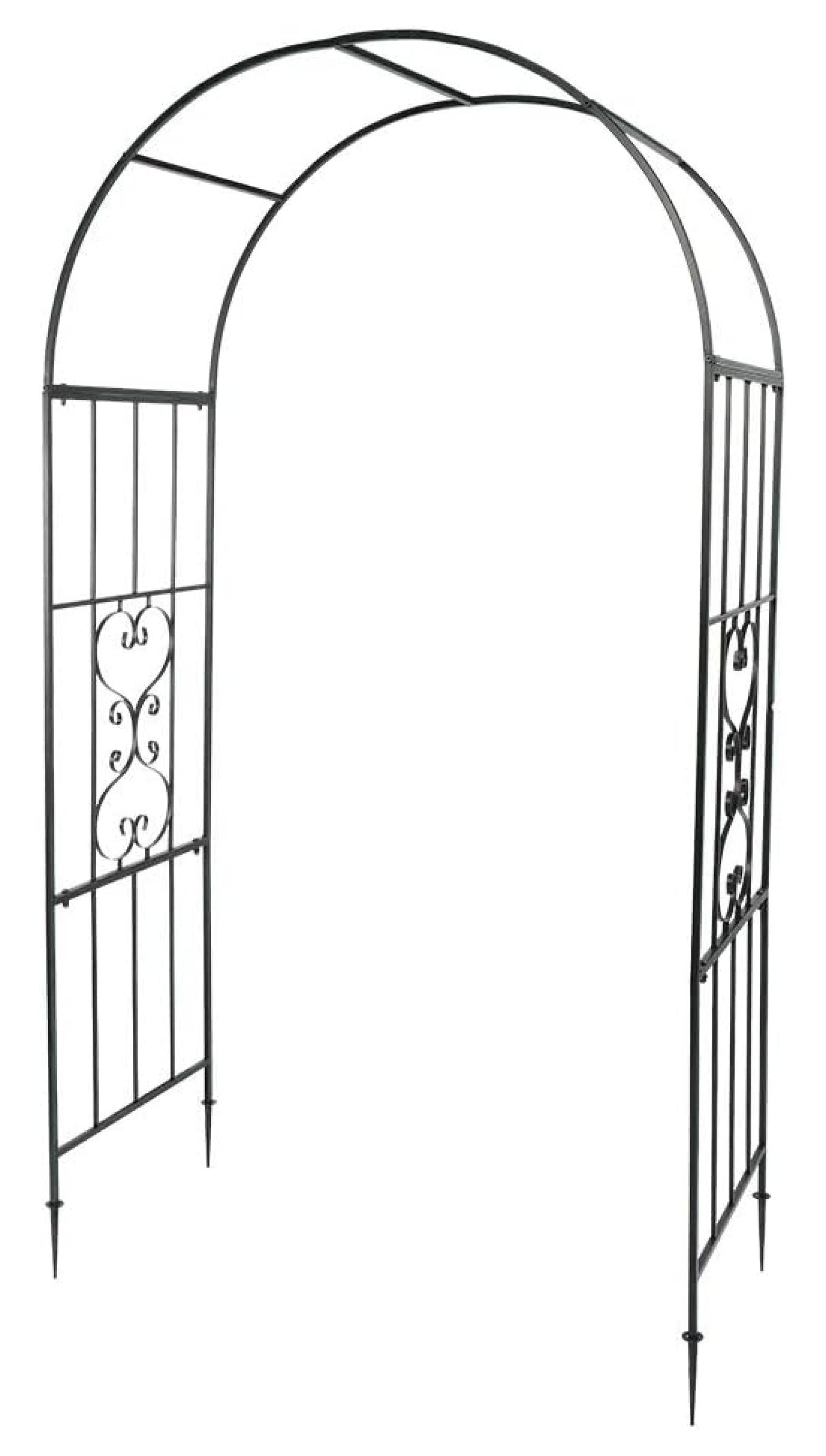 7.3FT Garden Arch Arbor, Heavy Duty Metal Arbour Archway, Decorative