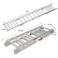 thumbnail image 1 of 7.3Ft Aluminum Loading Ramp - 1,400 Lb Capacity Motorcycle/Atv Ramp & Tailgate Extender Combo (Silver), 1 of 1
