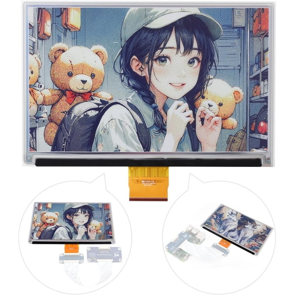 7.3inch 6-Color E-Paper Display, Raw Display Without Driver Board, Low Power Consumption, 800480 Pixels