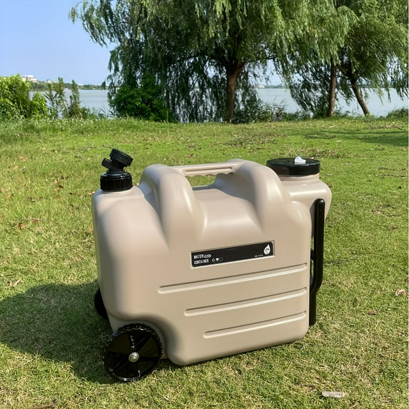 7.4 Gal Portable Water Bucket with Wheels & Pull Rods, Large Capacity ...