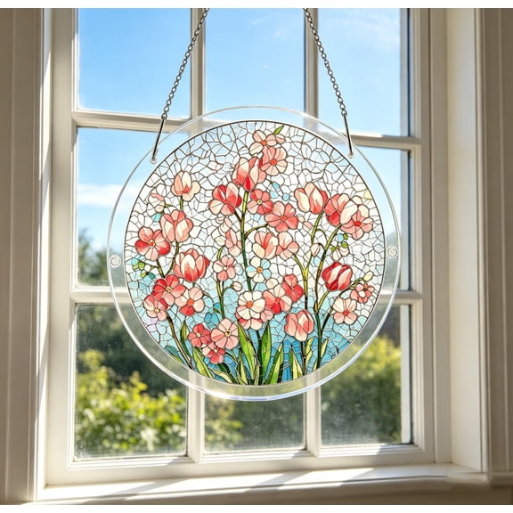 7.4 Inch Acrylic Suncatcher Rainbow Light Refraction Prism Window Art Magical Light Display Home Decoration Pendant
