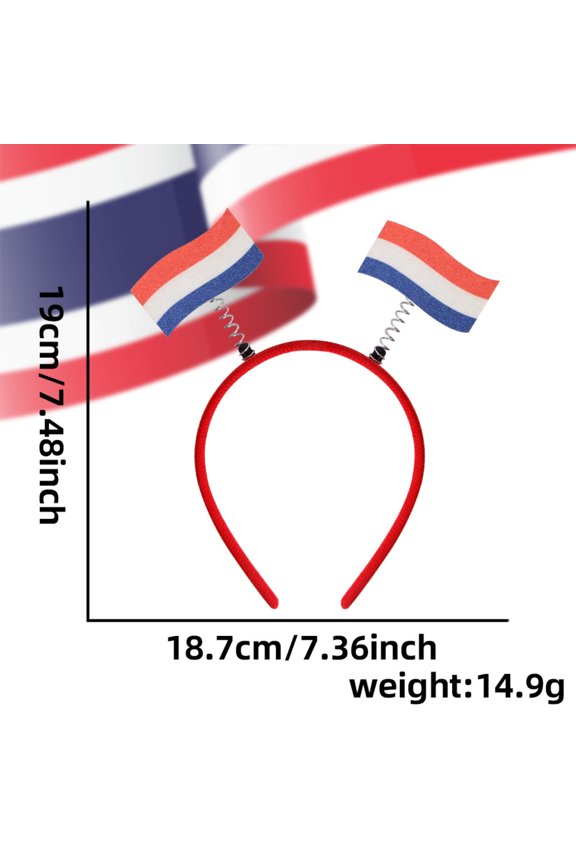 7.4 Inch Football Fans Bopper Headband, Vibrant Spring-Mounted Flag Decorations, Sturdy & Lightweight Hair Accessory for Game Day Celebrations, Watch Parties, Sports Themed Events for Family & Adults