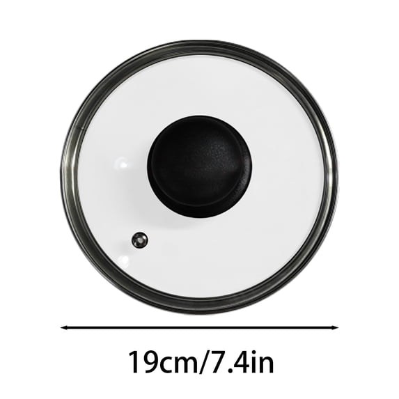 7.4 Inch Glass Frying Pans Lid, Clear Tempered Glass Pan Cover Fits for Cast Iron Skillet, Pots and Wok, Ceramic Skillet and Pans