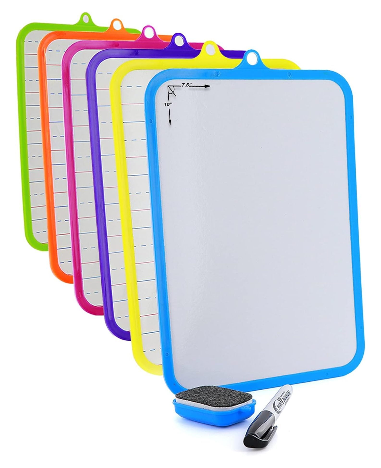 7.4” X 10.3” Double Sided Dry Erase Learning Board for Students and